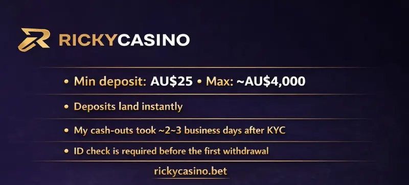 Banking and Deposits at Ricky Casino Australia