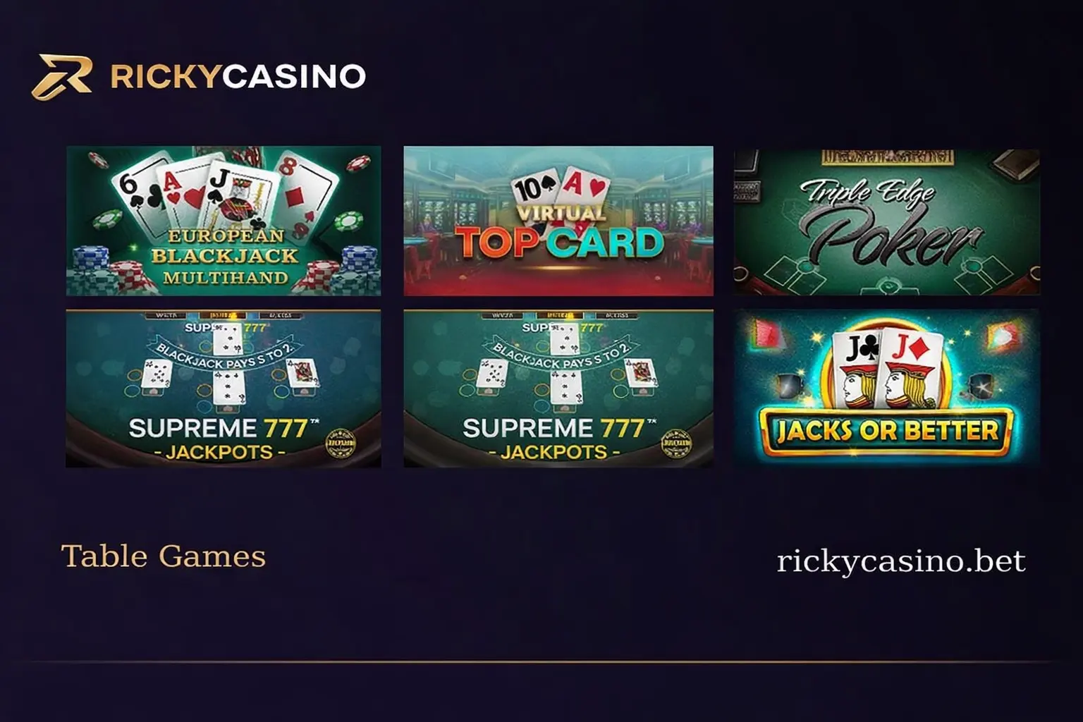 Top Tier Casino Games at Rickycasino Australia